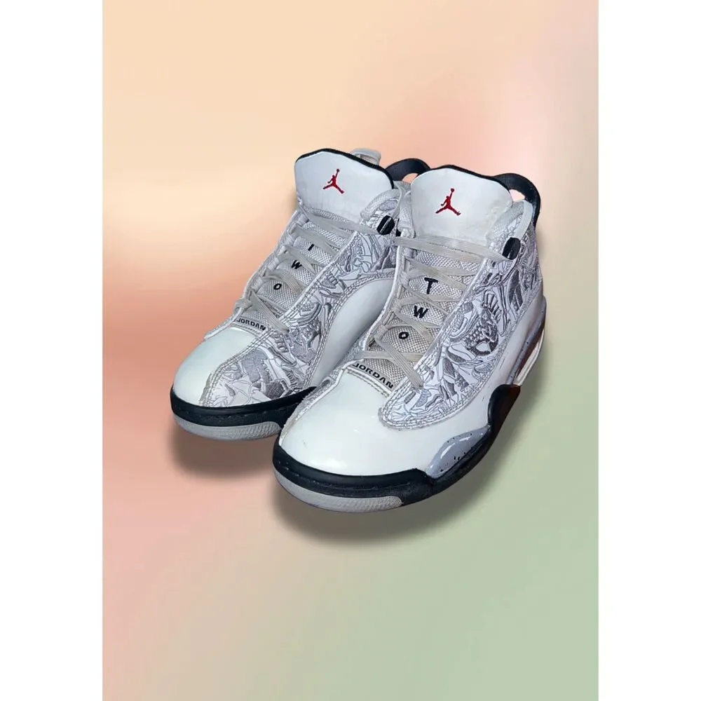 Nike Air Jordan Dub Zero White Cement 311047-105 Youth Size 5Y Sneakers